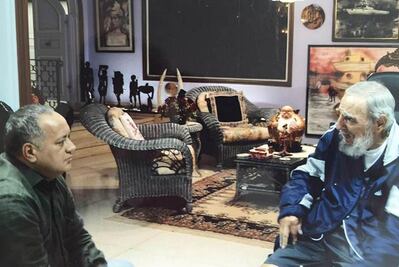 Cabello se reúne con Fidel y Raúl Castro en La Habana