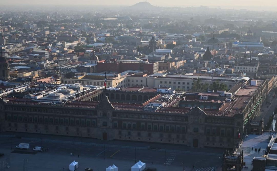 Vista aérea de Palacio Nacional del 8 de diciembre 2021. Foto: Cuartoscuro