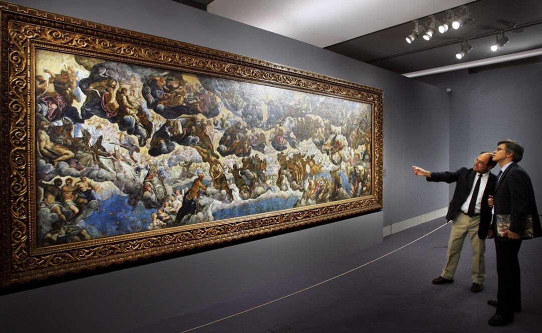 "Glory of Paradise" de Tintoretto en el Museo Thyssen-Bornemisza, imagen con fines ilustrativos. Foto: AP Photo/Daniel Ochoa de Olza, archivo