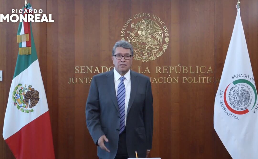 Ricardo Monreal en Senado de la República. Foto: Captura / Twitter @RicardoMonrealA