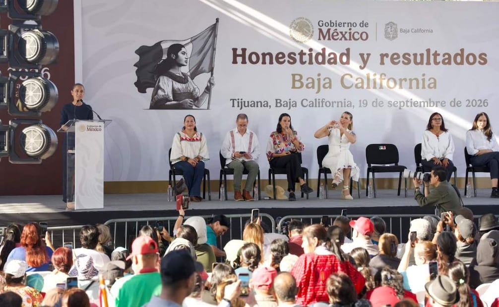 La presidenta Claudia Sheinbaum durante el informe Honestidad y Resultados en Tijuana, Baja California, el 19 de septiembre de 2026. Foto: Aimee Melo/ EL UNIVERSAL