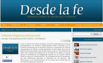 Caso Iguala destapa el gran vacío del Estado de Derecho: Iglesia