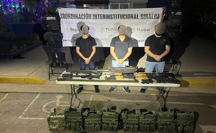 Aseguran arsenal y explosivos en dos fraccionamientos de Culiacán; tres detenidos tras operativos especiales