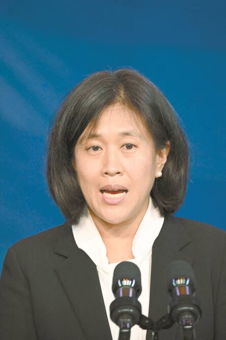 Katherine Tai, representante comercial de Estados Unidos. Foto: AFP.