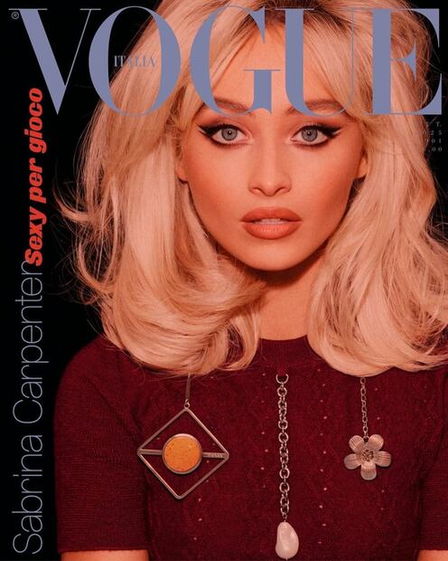 Brigitte Bardot inspira el look de belleza de Sabrina Carpenter. Foto: Especial. Vogue Italia (Steven Meisel)