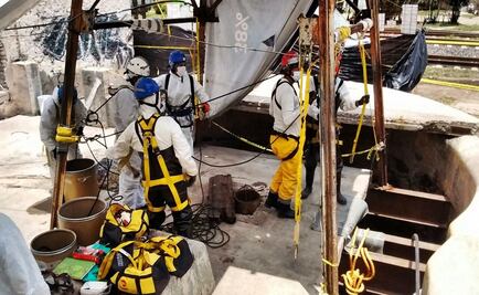 Lluvia frustra rescate de restos óseos en Huehuetoca