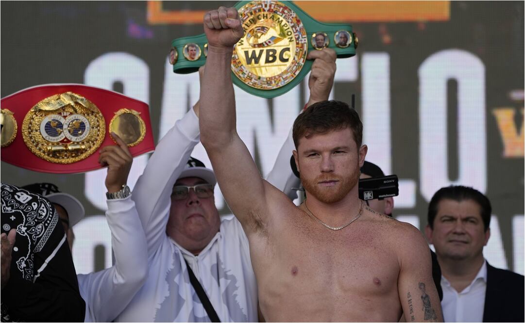 El boxeador mexicano en el pesaje de la última pelea con Golovkin / Foto: AP