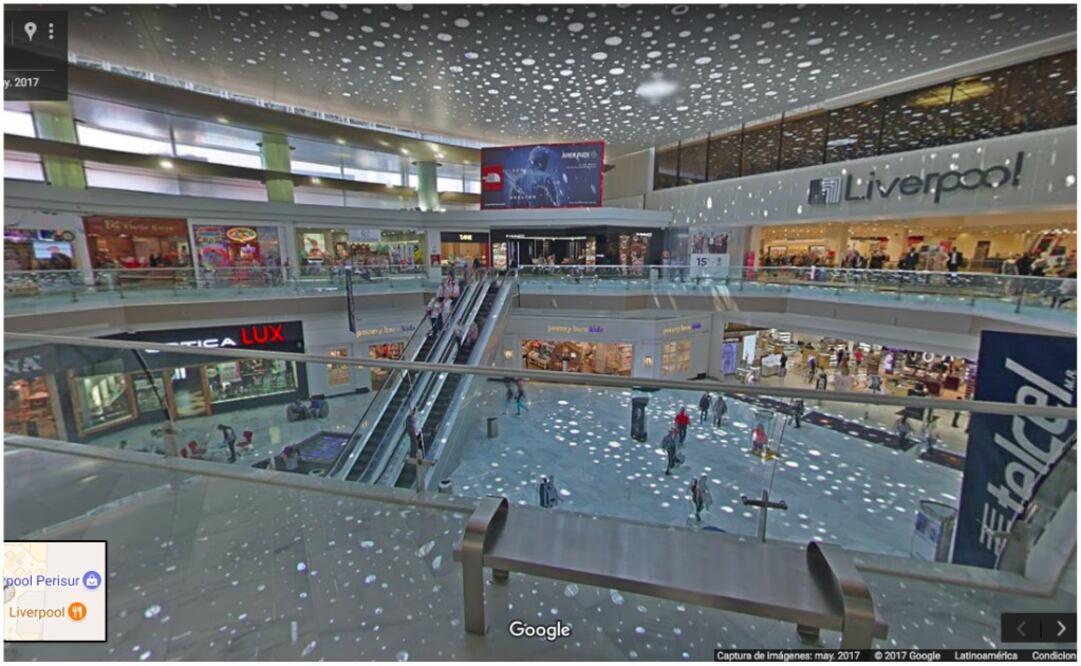 Lugares como Centro Comercial Santa Fe, Parque Delta, Perisur, Fórum Buenavista, y Reforma 222 estarán disponibles en la galería Centros Comerciales de México en Street View.