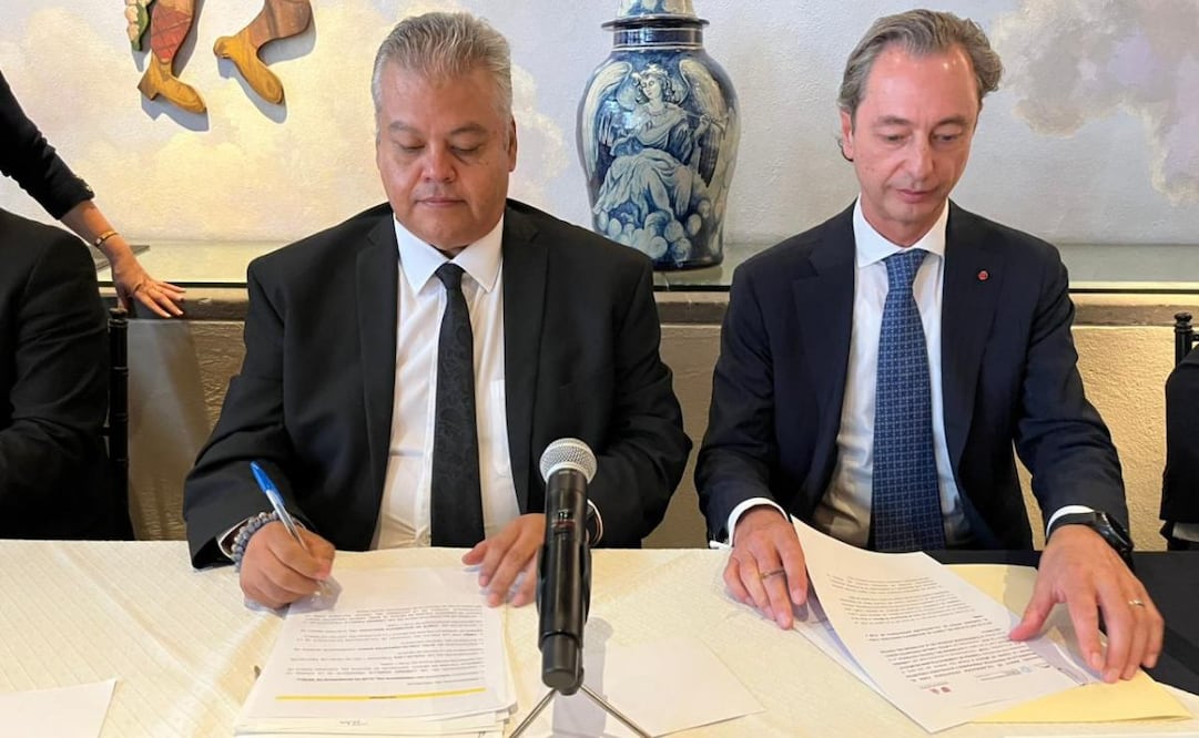Autoridad del Centro Histórico y Cámara de Comercio Italiana en México firman convenio de colaboración. Foto: Especial. 