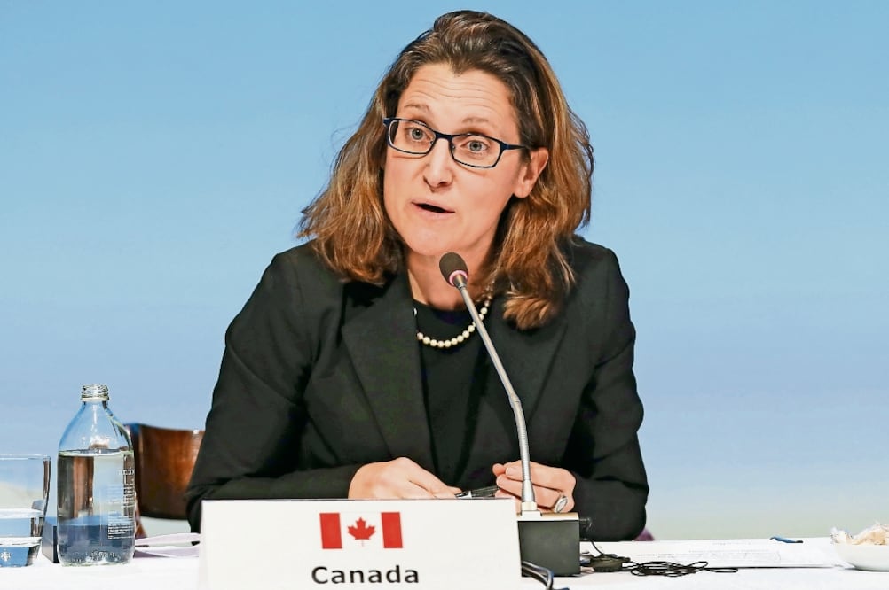 Apoyan acuerdo trilateral. La ministra de Relaciones Exteriores canadiense, Chrystia Freeland, indicó que su país apoya el TLCAN como acuerdo trilateral. (ARCHIVO. EL UNIVERSAL)