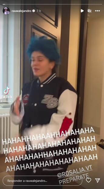 El prometido de Rosalía, Rauw Alejandro, respondió al video de la española. / Foto: Captura de video Instagram.