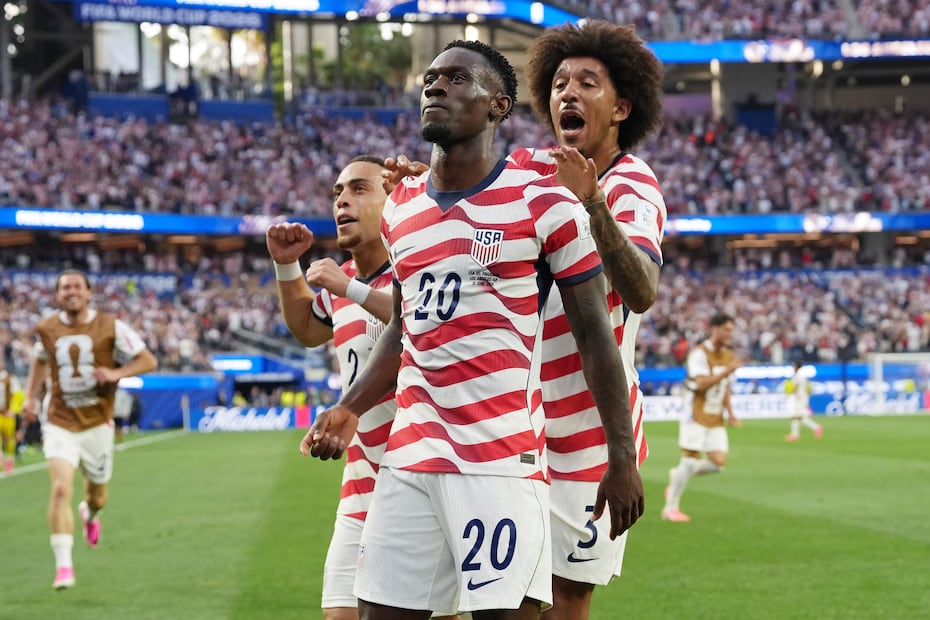 Folarin Balogun en festejo de gol, durante la victoria de Estados Unidos en el Mundial de 2026 ante Paraguay - Foto: EFE
