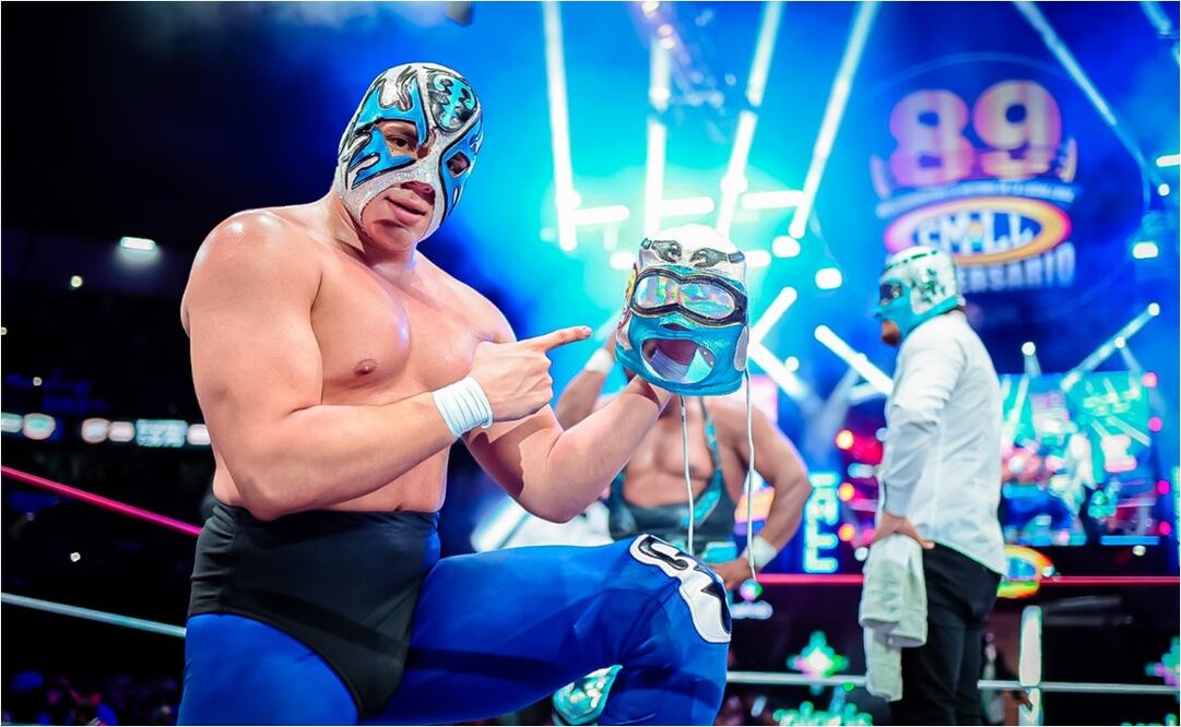 Atlantis Jr. gana la máscara de Stuka Jr en el 89 aniversario del CMLL / FOTO: CMLL