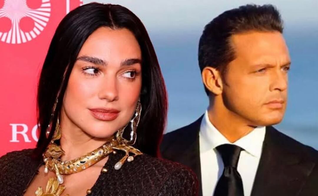 Luis Miguel compartió este collage junto a la cantante Dua Lipa y desató especulaciones en redes.