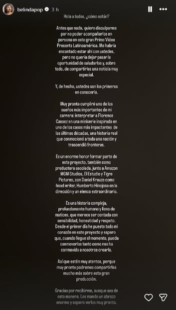 La cantante aseguró que cumplirá uno de sus sueños más grandes. Foto: Instagram.