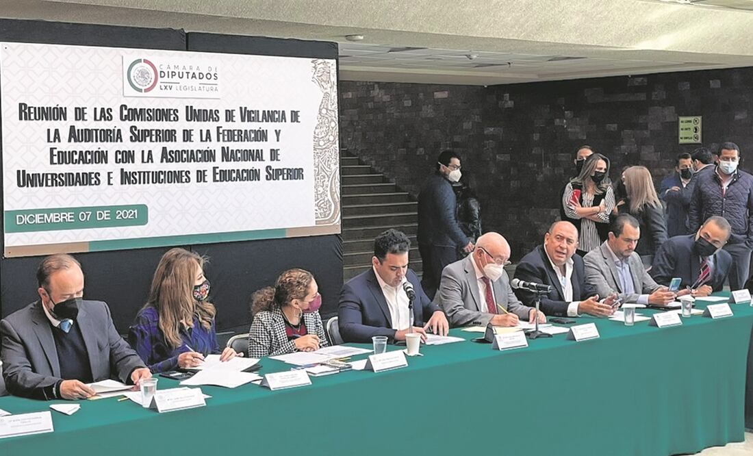 Diputados de las Comisiones Unidas de Transparencia, Educación y Vigilancia de la Auditoría Superior de la Federación se reunieron con integrantes de la ANUIES. Foto: Tomada de Twitter