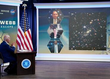 “Es un día histórico”: Biden muestra la primera imagen a color del universo captada por el telescopio Webb
