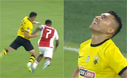 VIDEO: Orbelín Pineda comete penalti en el empate del AEK de Atenas en la Europa League