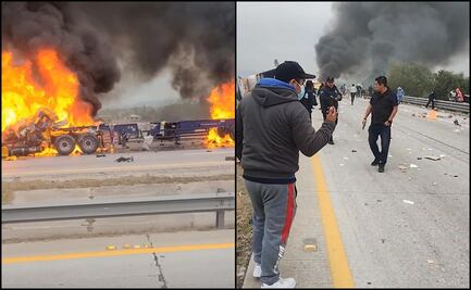 Tráiler vuelca y se incendia en la autopista Arco Norte; desata rapiña