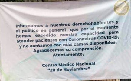 Alertan saturación en Hospital Juárez y Centro Médico 20 de Noviembre por Covid-19