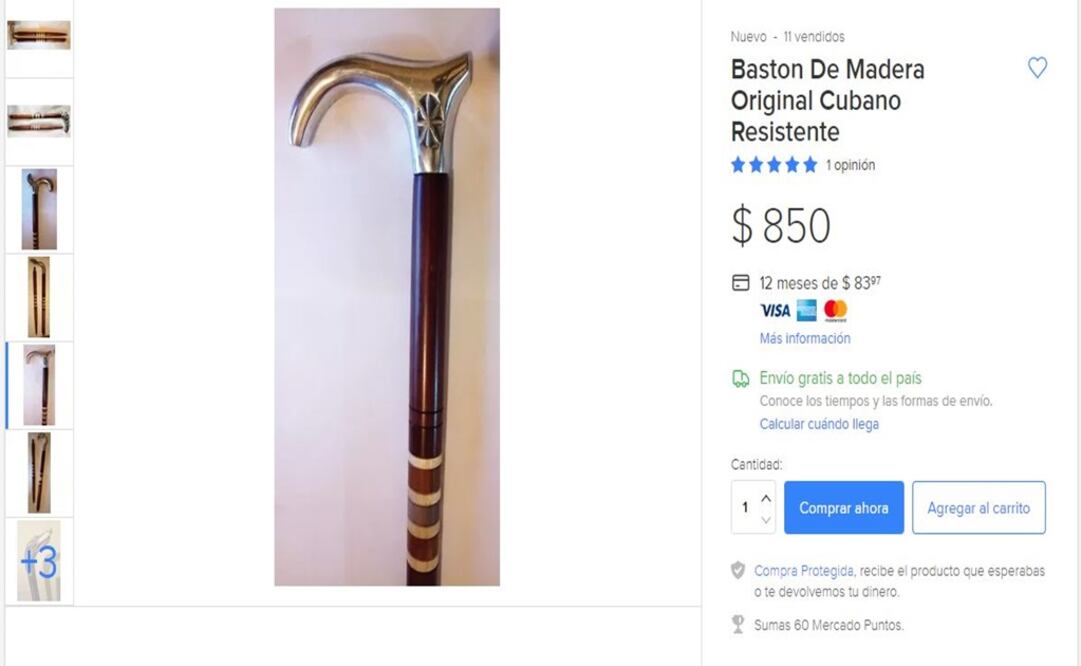 Footgrafía tomada de Mercado Libre del vendedor Artesanías Cubanas