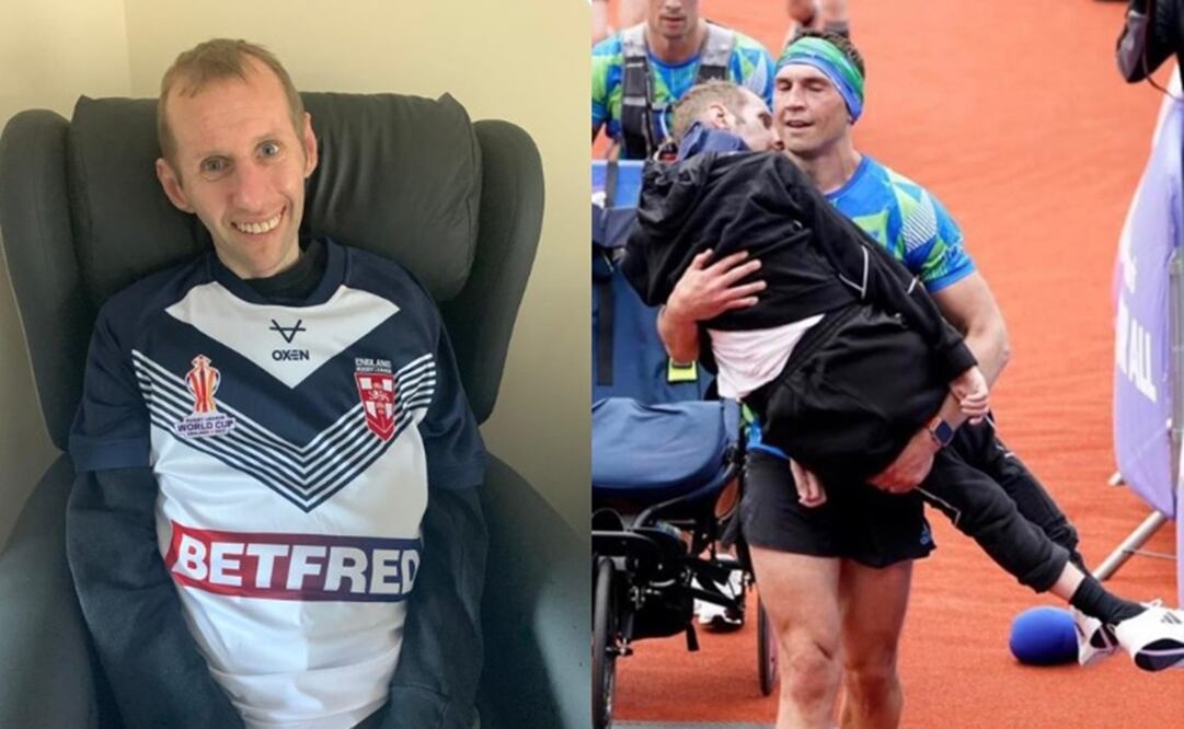 Kevin Sinfield apoyó a su excompañero, Rob Burrow - Foto: Especial