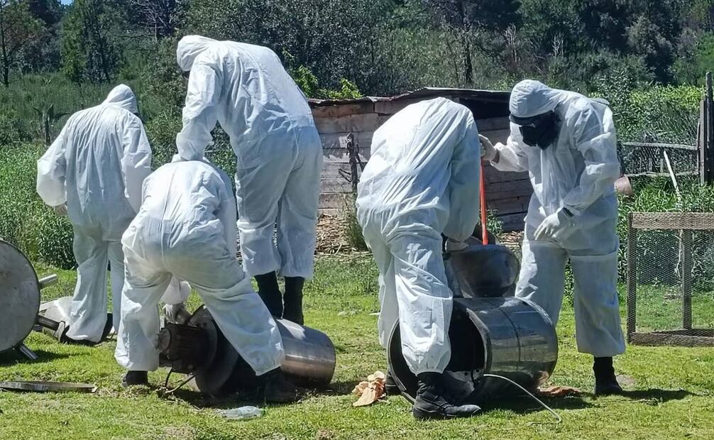 Aseguran narcolaboratorio en Tlaxcala / Foto: Especial