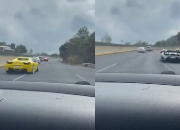Denuncian autos deportivos circulando a toda velocidad en la México-Cuernavaca: VIDEO