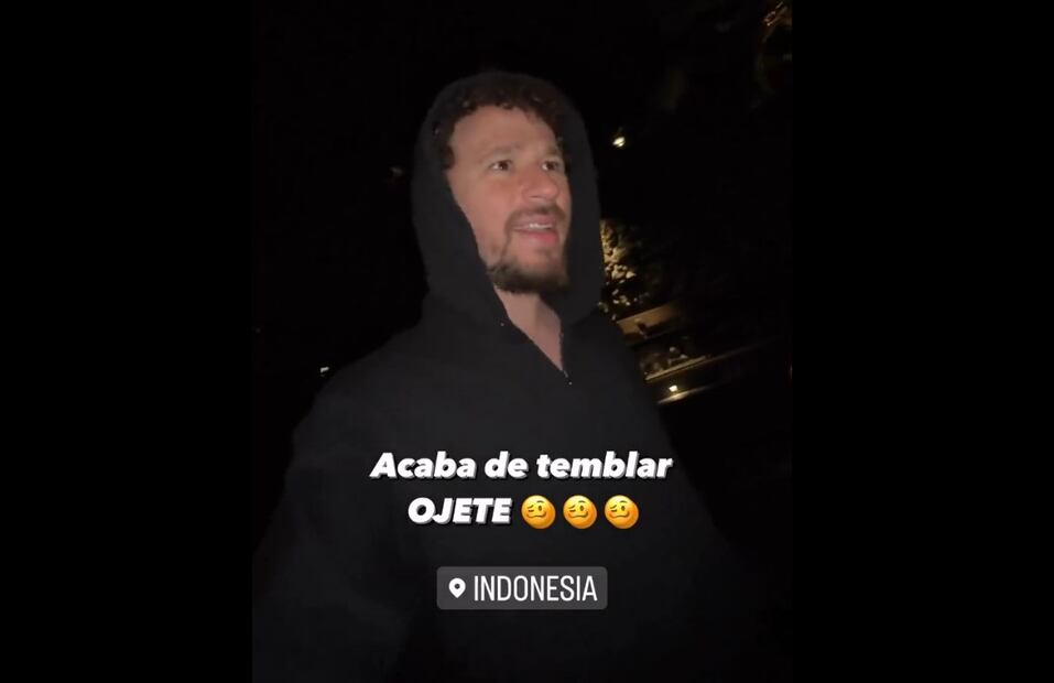 El youtuber Luisito Comunica está en Indonesia donde se registró un sismo de magnitud 7.1. / Foto: Captura video.