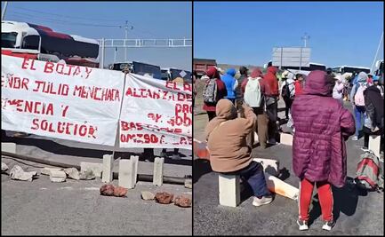 Campesinos bloquean la carretera Pachuca-Actopan; demandan certeza jurídica sobre sus tierras