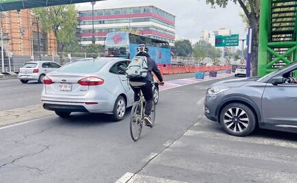 ¿Caos vial? reducen carril en Tlalpan por la nueva ciclovía