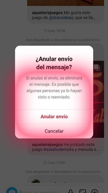 Cómo eliminar mensajes de Instagram y liberar espacio en tu móvil