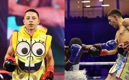 El 'Güerito de Tepito' salió vestido de Bob Esponja en su debut en el boxeo profesional