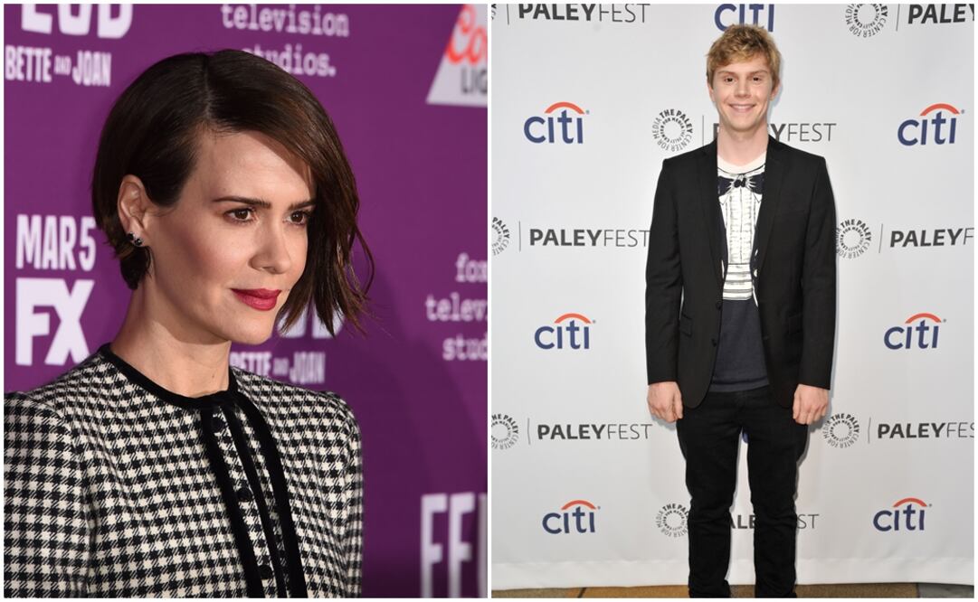 Sarah Paulson y Evan Peters. Foto: AFP / Archivo