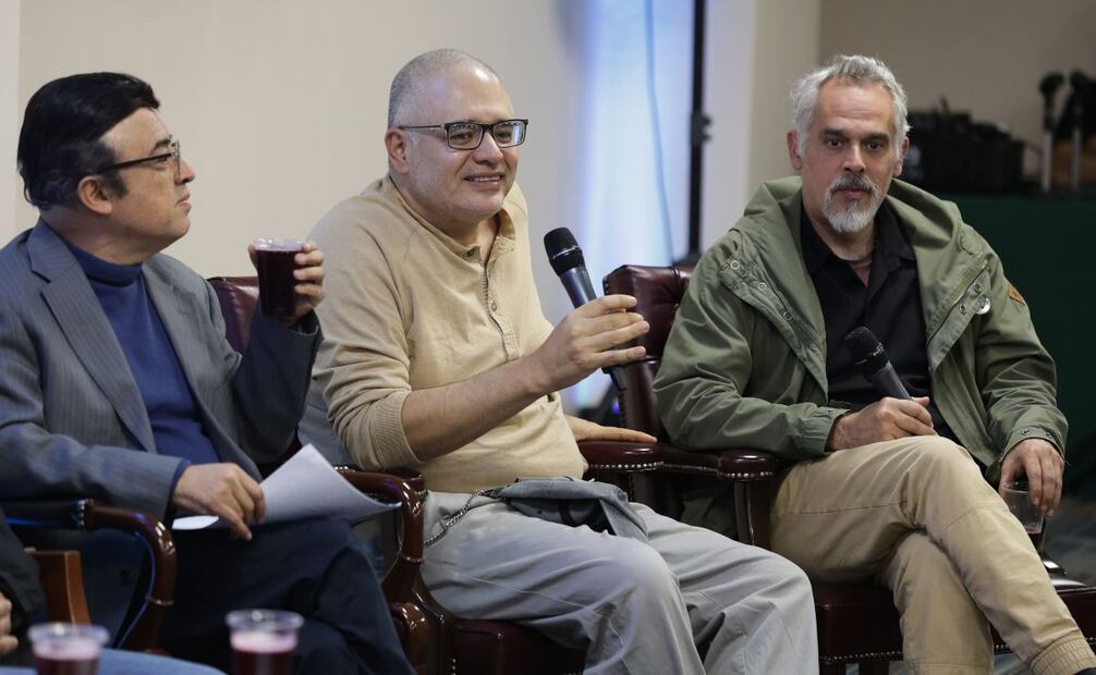 Luy, Galindo y Fer de Anda durante la charla con suscriptores en EL UNIVERSAL. | Foto: Carlos Odín.