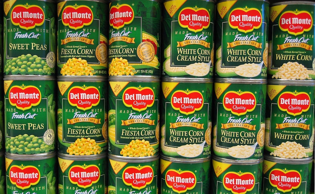 Latas de productos Del Monte en un supermercado en Berkeley, California. Foto: AP