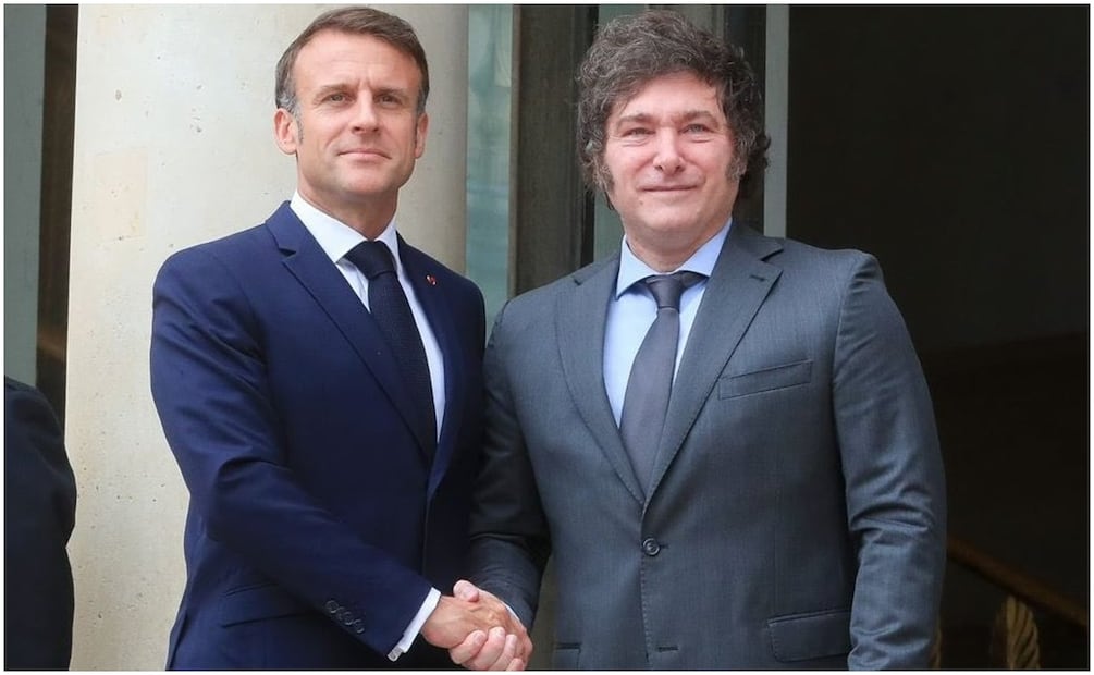 Estuvo el mandatario argentino, Javier Milei, quien por la mañana mantuvo una reunión bilateral con su par francés, Emmanuel Macron. Foto: X (@OPRArgentina)