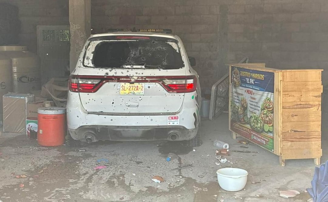 Acribillan a dos policías estatales en SLP. Foto: Especiales.