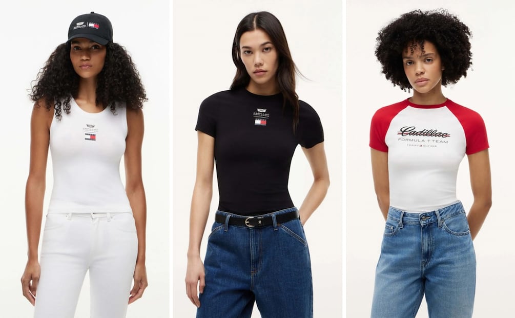 Playeras gráficas que llevan el ADN del automovilismo a lo cotidiano. Foto: Tommy Hilfiger