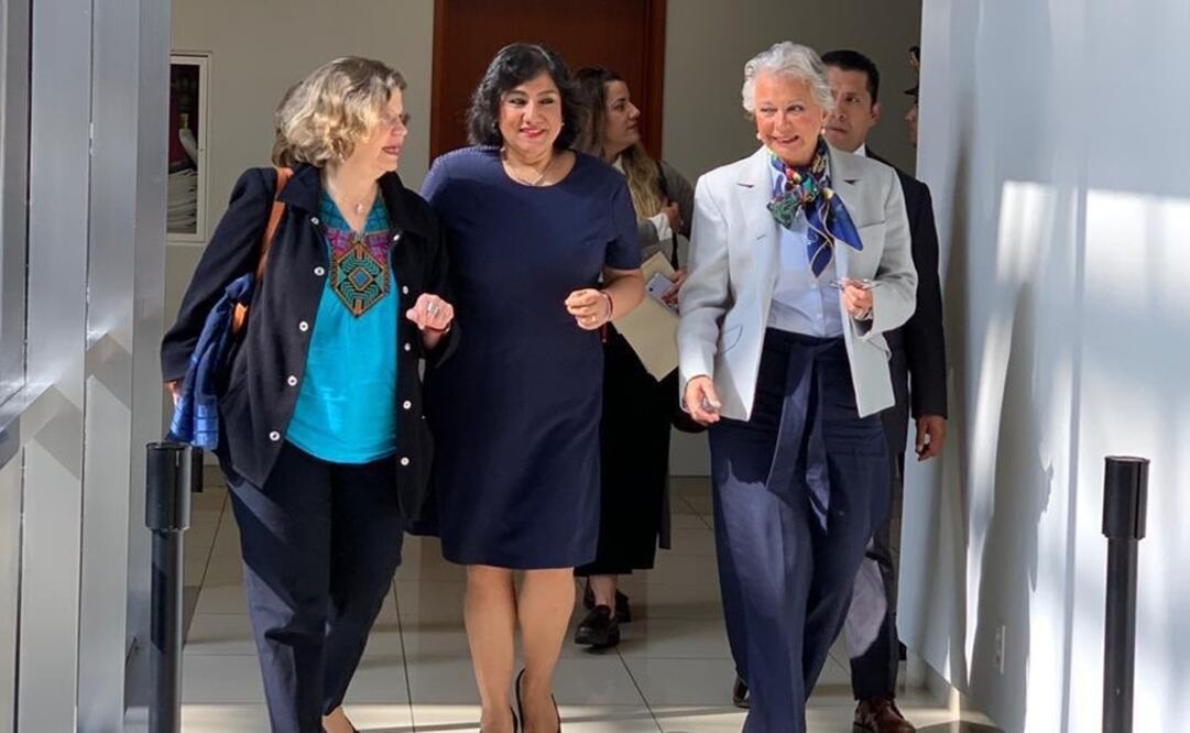 Sánchez Cordero, a la derecha, durante la Alianza para el Gobierno Abierto que construye el Cuarto Plan de Acción Nacional 2019 – 2021