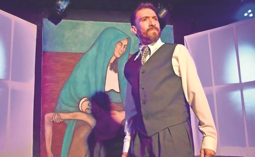 Leonardo Mackey interpreta al artista en la puesta en escena. Foto: José Zepeda