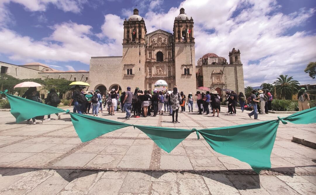 En Oaxaca, uno de los estados que modificó su Código Penal para permitir que el aborto voluntario sea legal, hubo varias concentraciones.