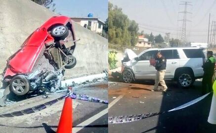 Reportan choque en la Chamapa-Lechería 