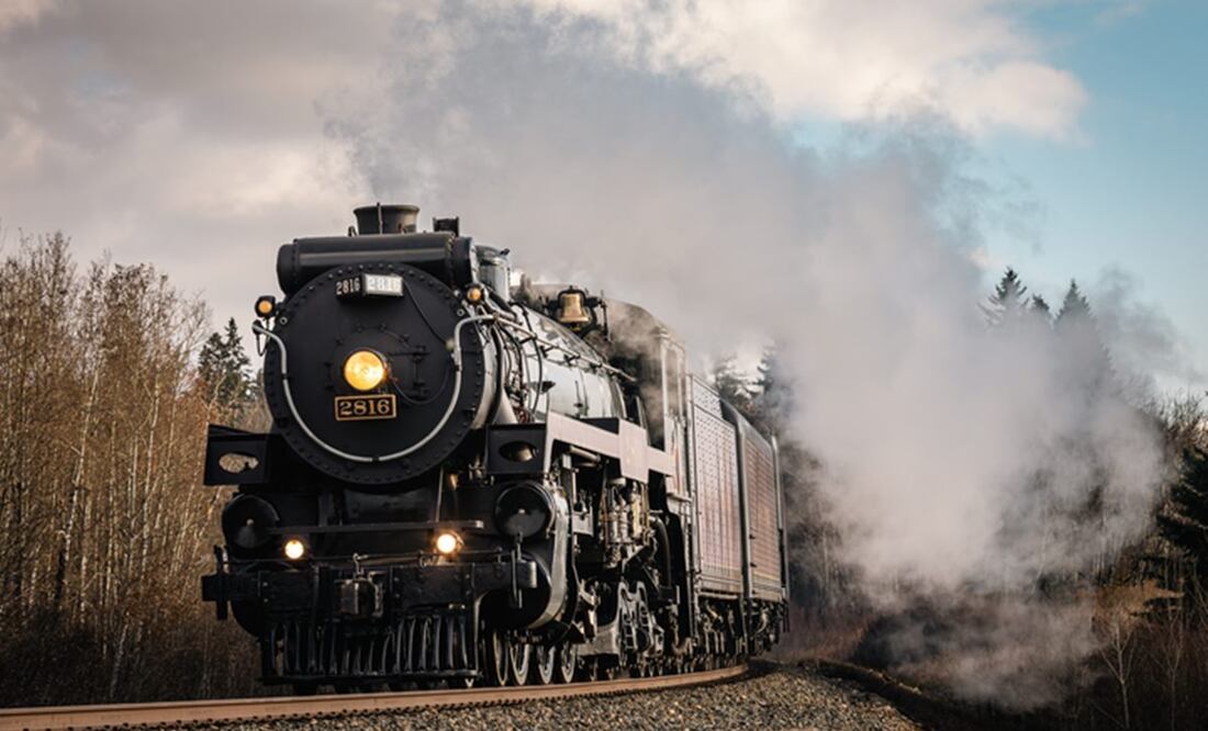 La locomotora que se encuentra realizando el viaje es la Emperatriz 2816, llamada así porque Canadian Pacific quería que el nombre transmitiera elegancia y nobleza. Foto: especial