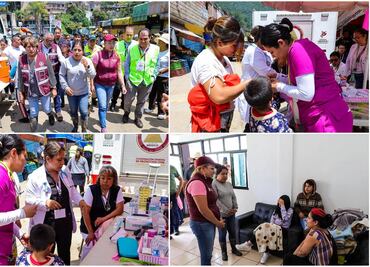 Gobierno del Edomex despliega operativo con personal médico para atender a familias tras deslave de cerro en Jilotzingo