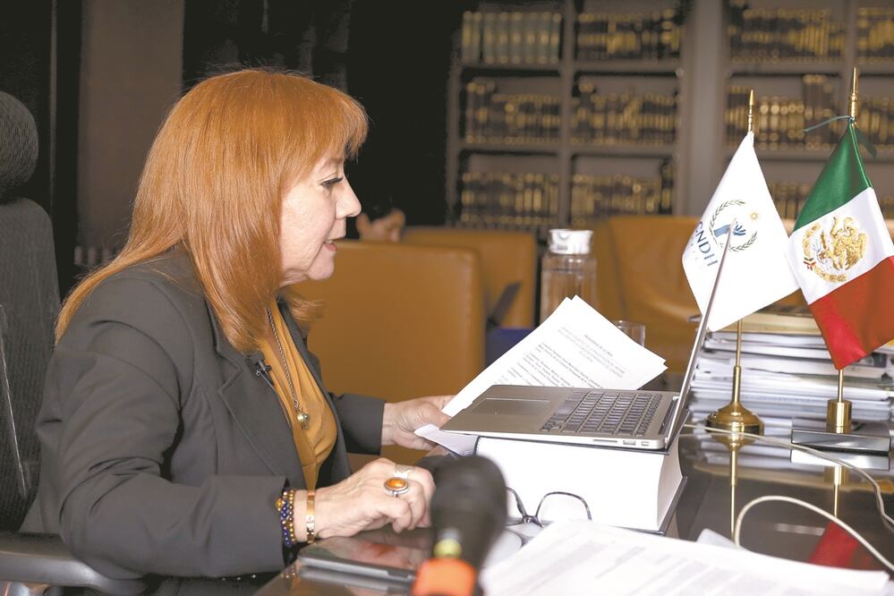 Rosario Piedra Ibarra, titular de la CNDH, presentó ante la Comisión Permanente del Congreso su informe anual de actividades. Foto: ESPECIAL