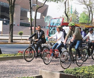 Abren sendero para bicis y peatones en Paseo de la Reforma