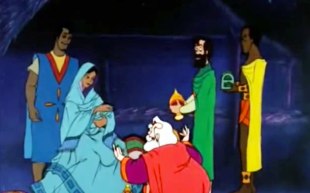 "Los tres Reyes Magos", película animada de 1974.
Foto: Especial