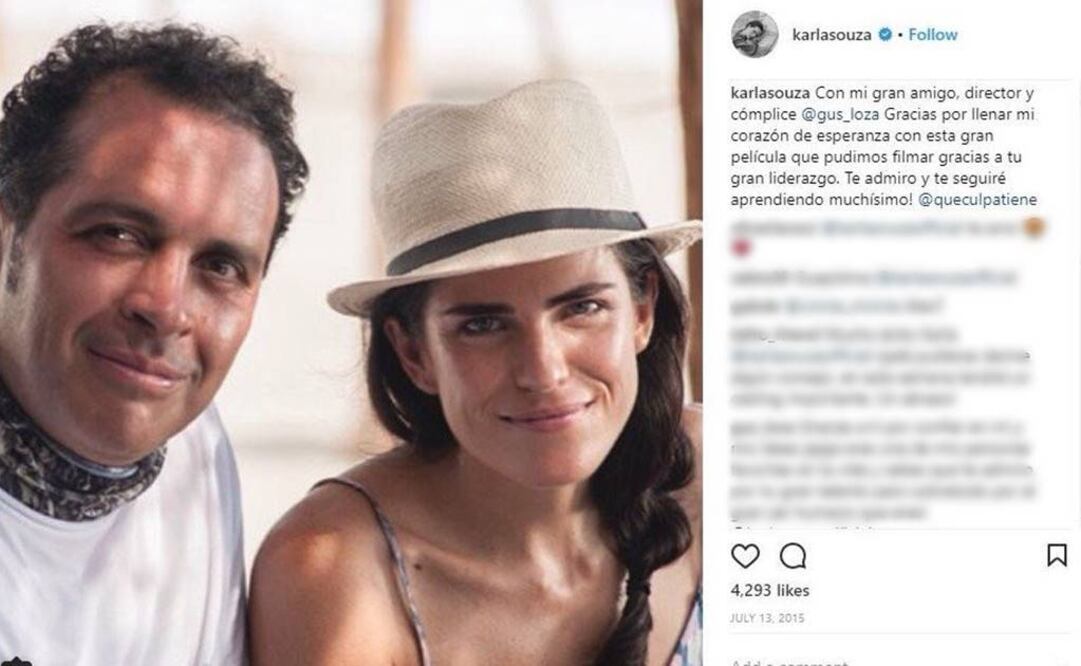 Karla Souza y Gustavo Loza trabajaron juntos en "¿Qué culpa tiene el niño?"  FOTO: INSTAGRAM