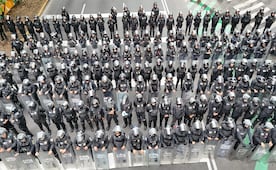 CNTE avanza hacia el Estadio Ciudad de México; SSC despliega operativo antimotines en Tlalpan